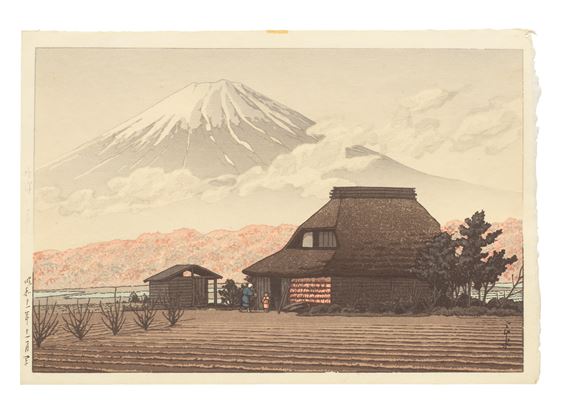 Narusawa no Fuji (Mount Fuji, Narusawa) by Hasui Kawase, dated 1936