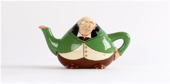 Novelty Intarsio Teapot - Frederick Alfred Rhead