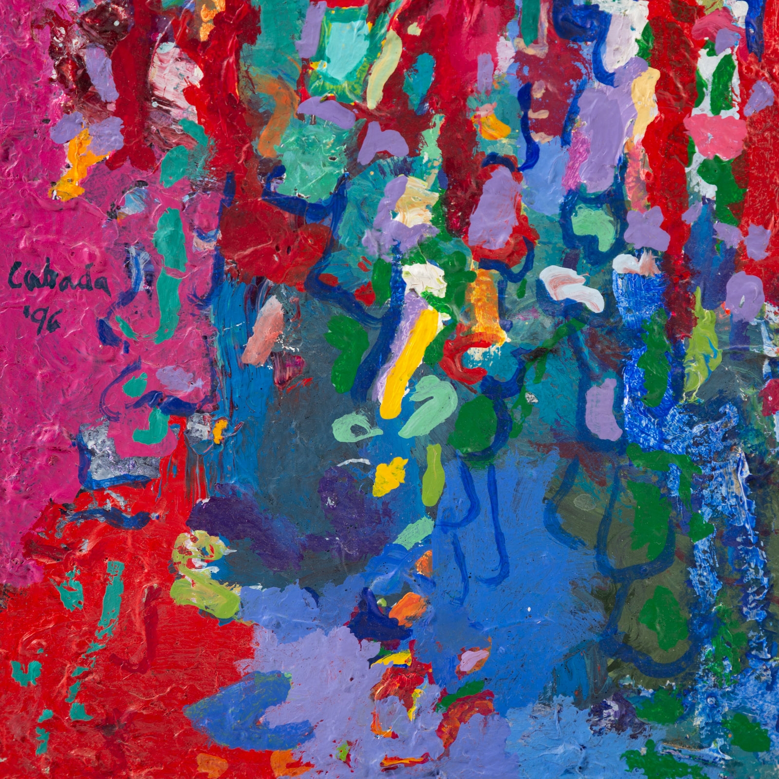 Artwork by Javier Cabada, Three Figures, Made of Acrylic on board