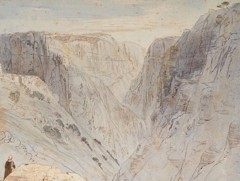 Artwork by Edward Lear, Edward Lear
(British, 1812-1888)
Agia Paraskevi, 1857, Made of watercolor over traces of pencil on paper