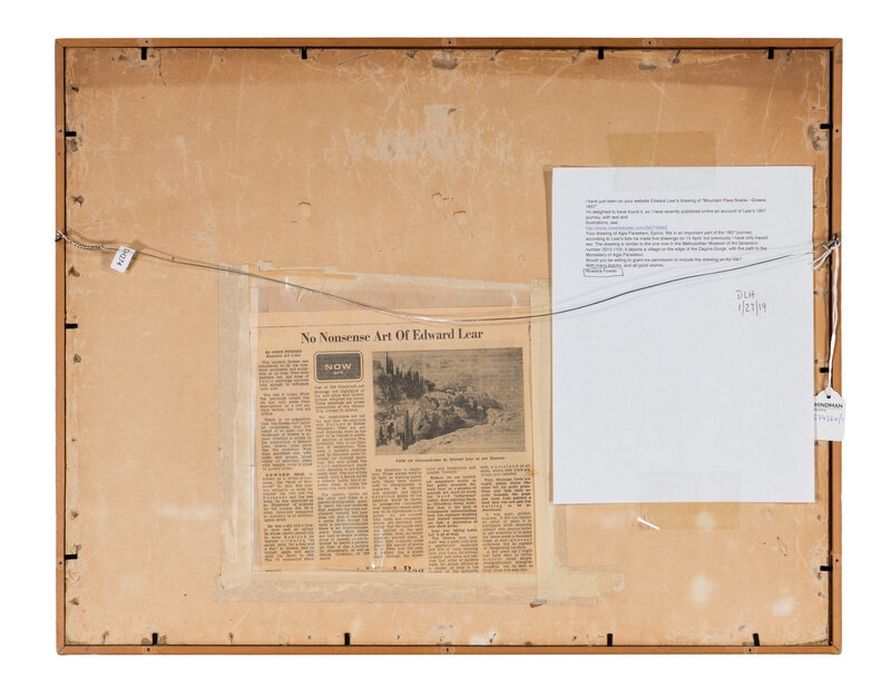 Artwork by Edward Lear, Edward Lear
(British, 1812-1888)
Agia Paraskevi, 1857, Made of watercolor over traces of pencil on paper