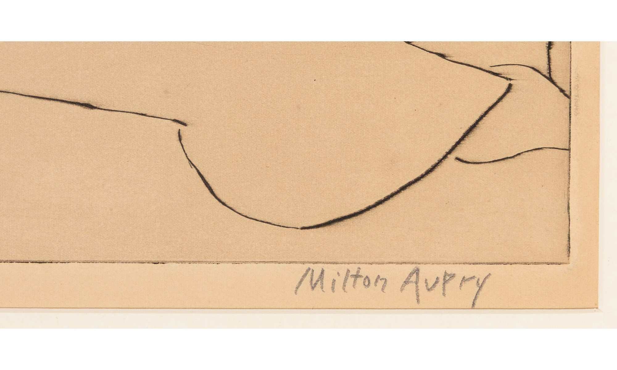 Milton Avery | NUDE WITH LONG TORSO (RECLINING NUDE) (LUNN 29) (1948) | MutualArt