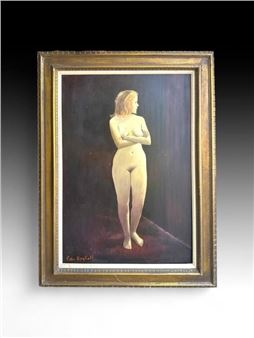STANDING NUDE O/C SIGNED PETER BOYKOFF - Peter Boykoff