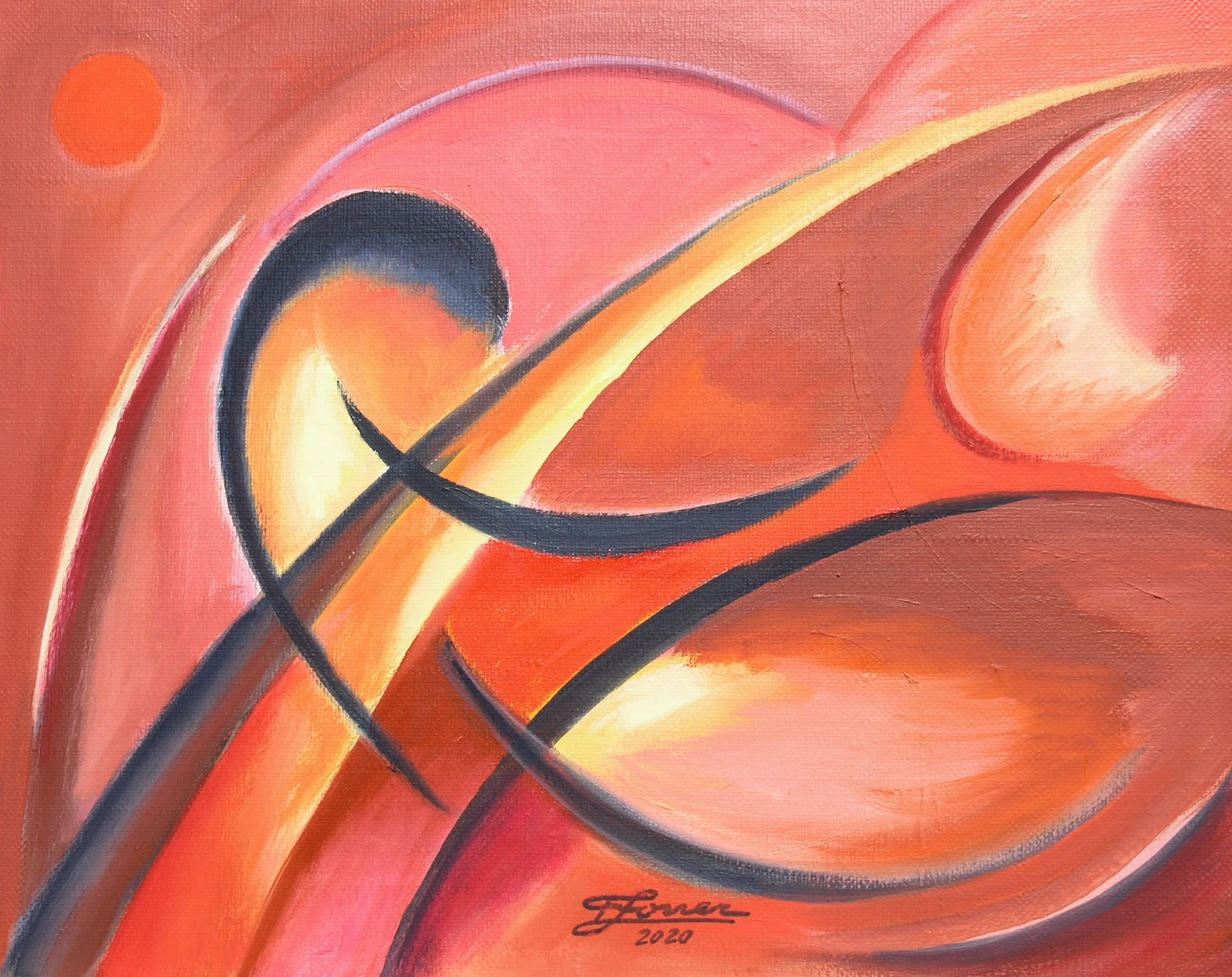 Artwork by Flavio Zoner, Sinfonia, Made of olio
MATERIALE: tela