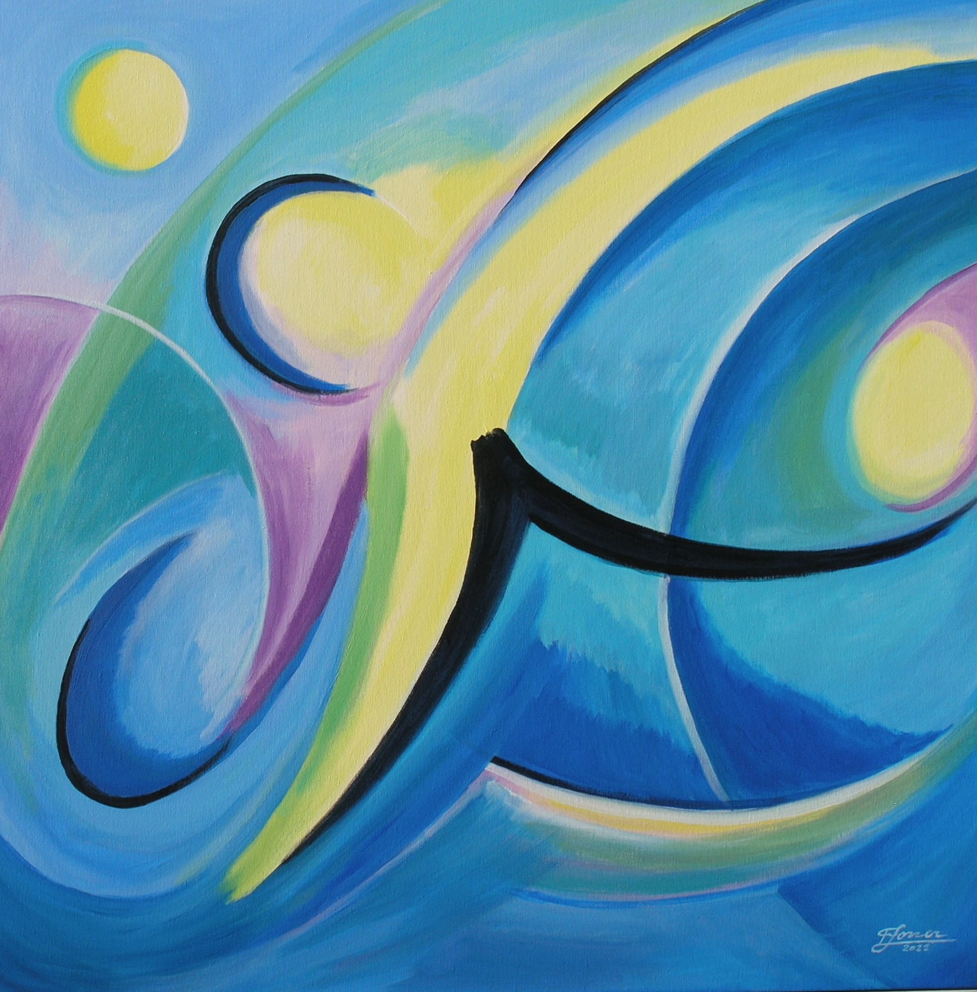 Artwork by Flavio Zoner, Danza, Made of acrilico
MATERIALE: tela