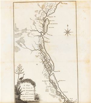 Travels through North and South Carolina, Georgia, East and West Florida, the Cherokee Country, the Extensive Territories of the Muscogulges, or Creek Confederacy, and the Country of the Chactaws.... London: J. Johnson, 1792 - William Bartram