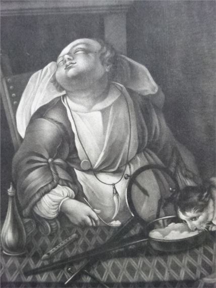 Amme mit Kindern - Johann Jakob Ridinger