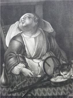 Amme mit Kindern - Johann Jakob Ridinger