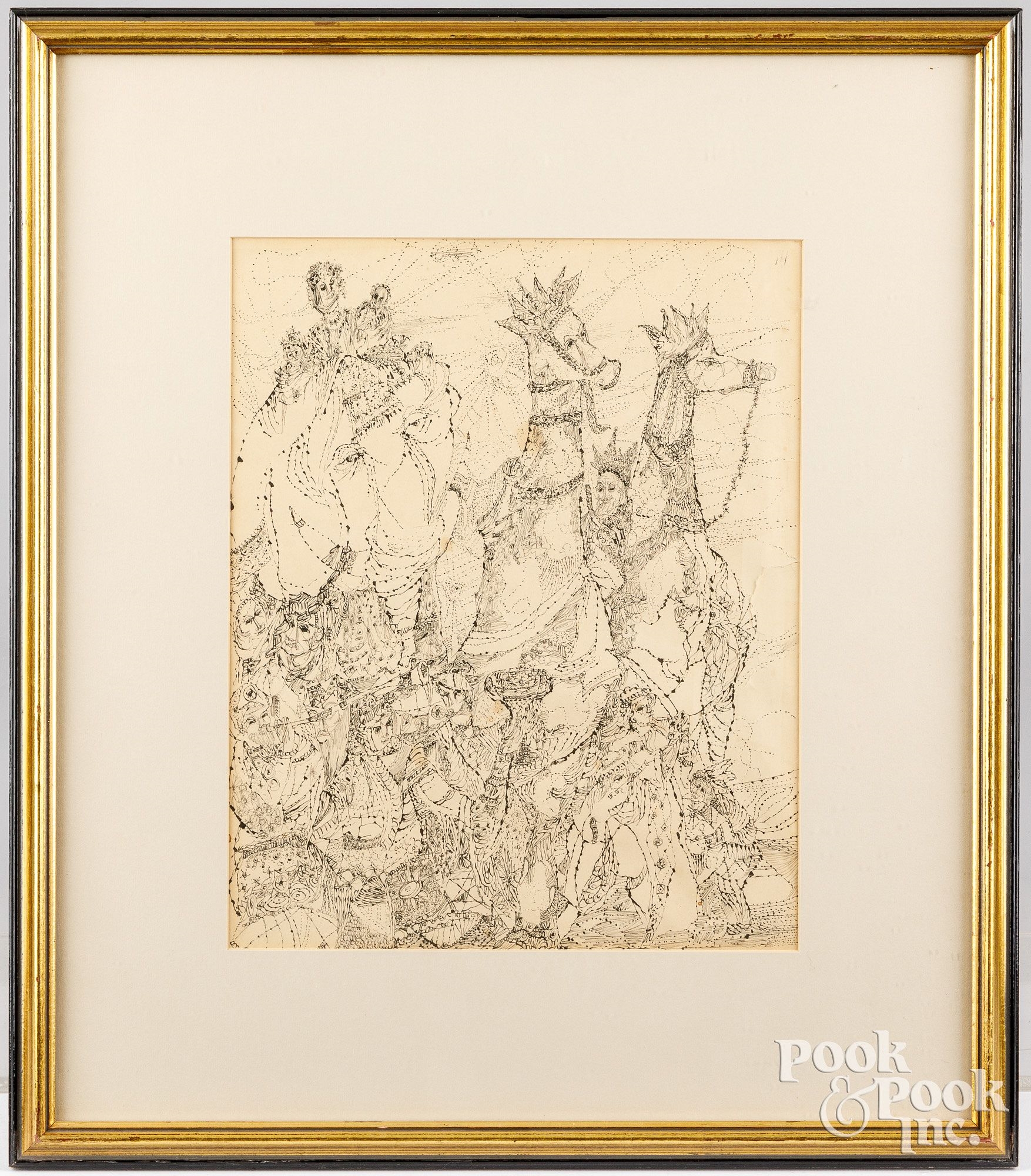 Artwork by Nathan Schockert, Nathan Schockert ink on paper copy, Made of ink on paper