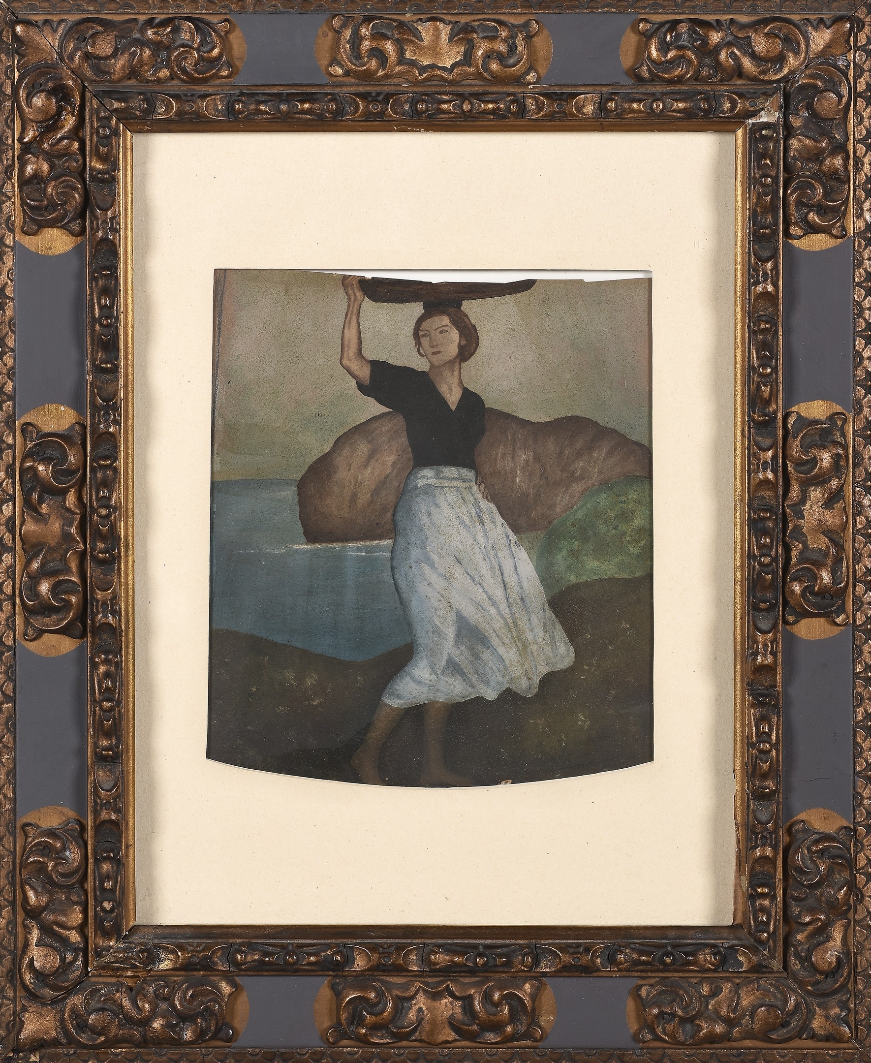 Artwork by Aurelio Bibiano de Arteta y Errasti, Sardinera, Made of watercolor on paper