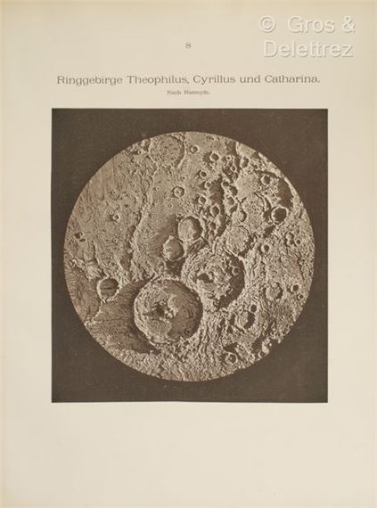 [Celestial Atlas]. VALENTINER (Wilhelm). Atlas des Sonnensystems. Lahr, Moritz Schauenburg, 1884. In-folio, [2]-19 p., 25 plates, publisher's blue half cloth binding with corners, smooth spine, printed boards (binding worn). - Julius Grimm