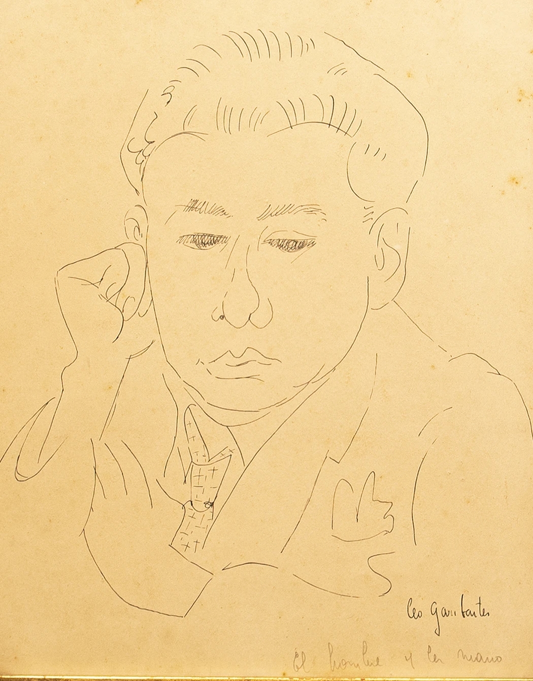 Artwork by Leónidas Gambartes, El hombre y la mano, Made of Tinta