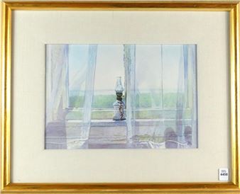 Window with Oil Lamp - Barry McCarthy