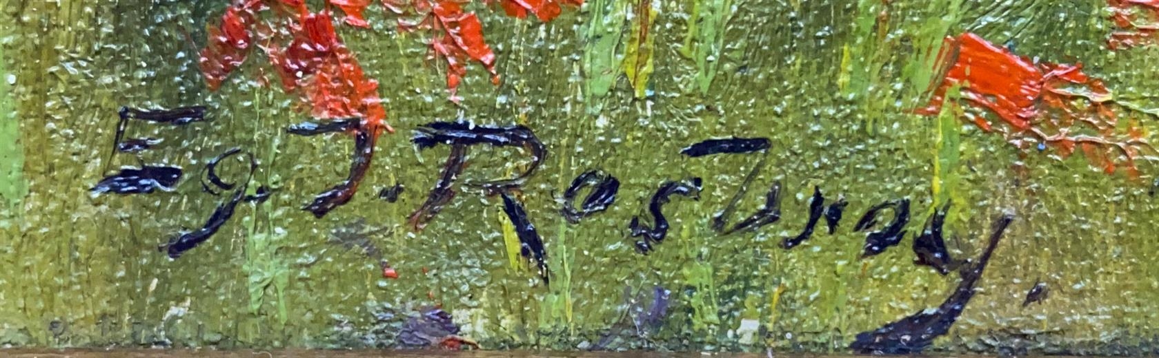 Artwork by Egon Rosbroy, Strom v krajině, Made of Technika: Olej na plátně