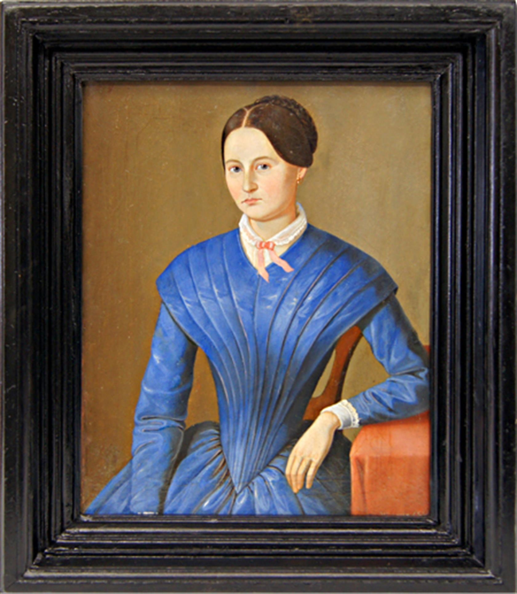 Artwork by Fritz Wimmer, Dívka, Made of Technika: Olej na plátně, datace: 1851