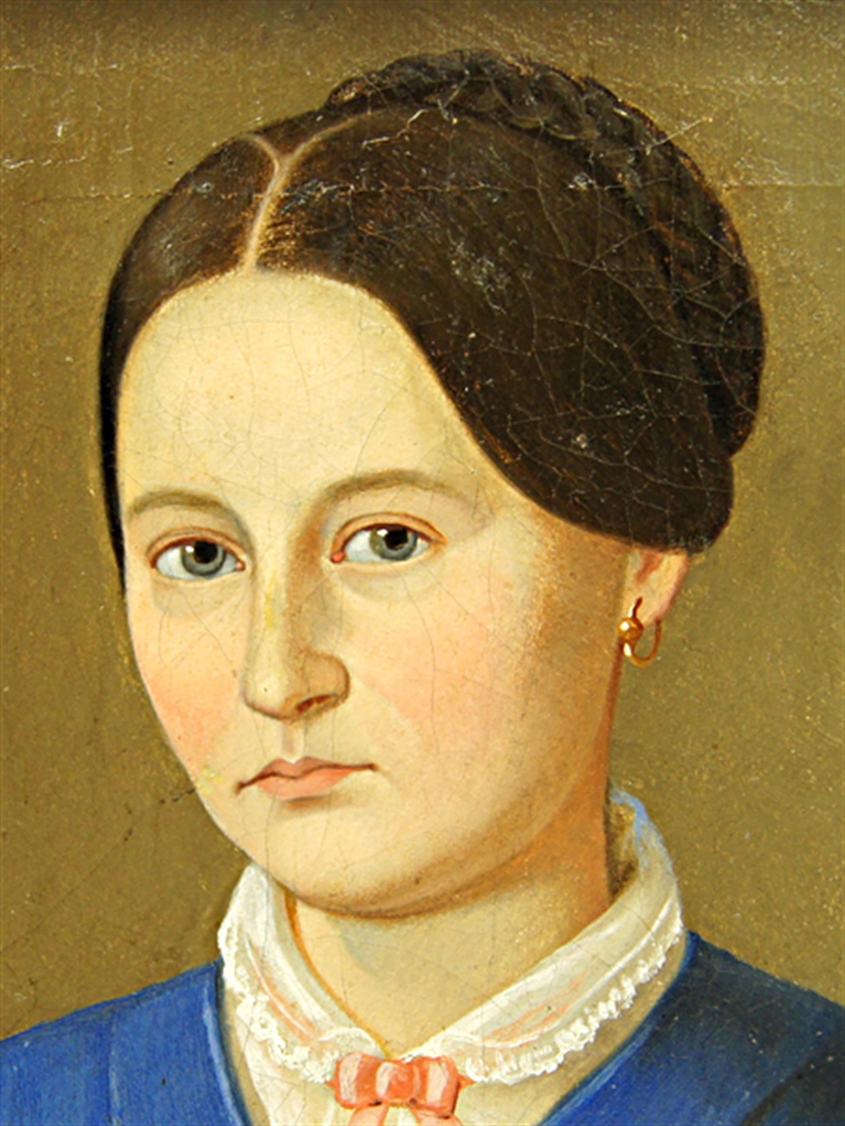 Artwork by Fritz Wimmer, Dívka, Made of Technika: Olej na plátně, datace: 1851