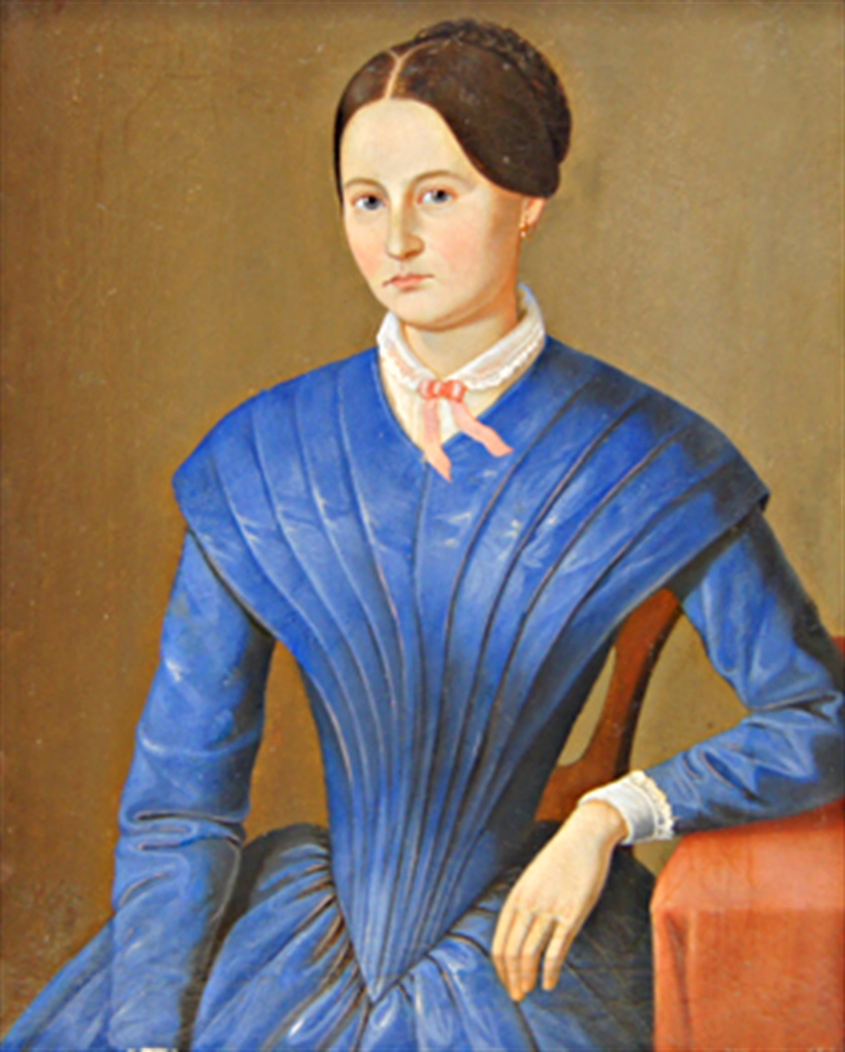 Artwork by Fritz Wimmer, Dívka, Made of Technika: Olej na plátně, datace: 1851