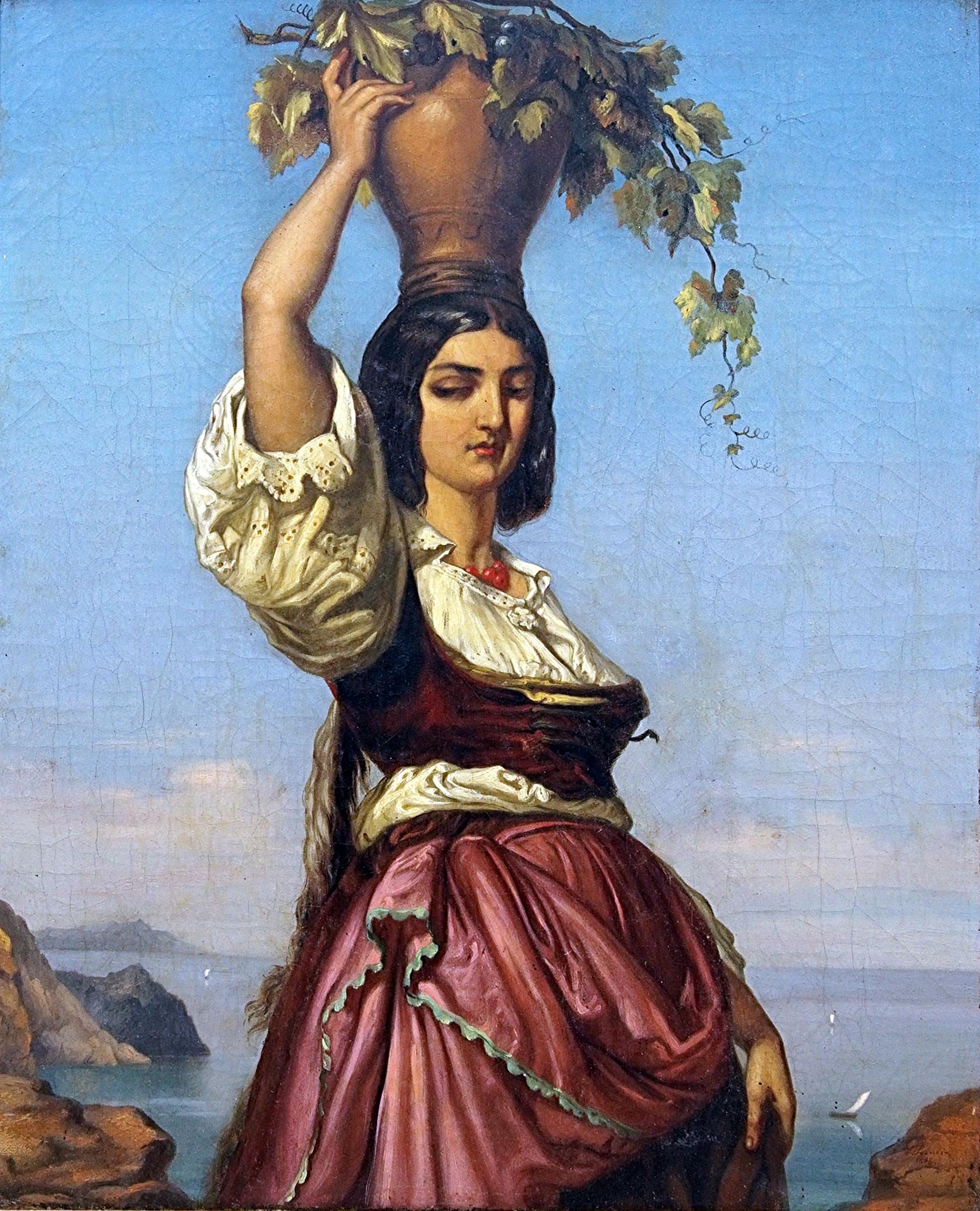 Artwork by Ludovico Seculin, Mladá toskánka, Made of Technika: Olej na plátně