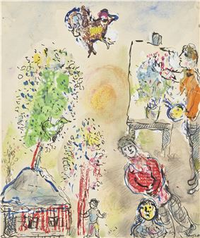 Variante de la gravure VI des "Poèmes - Marc Chagall