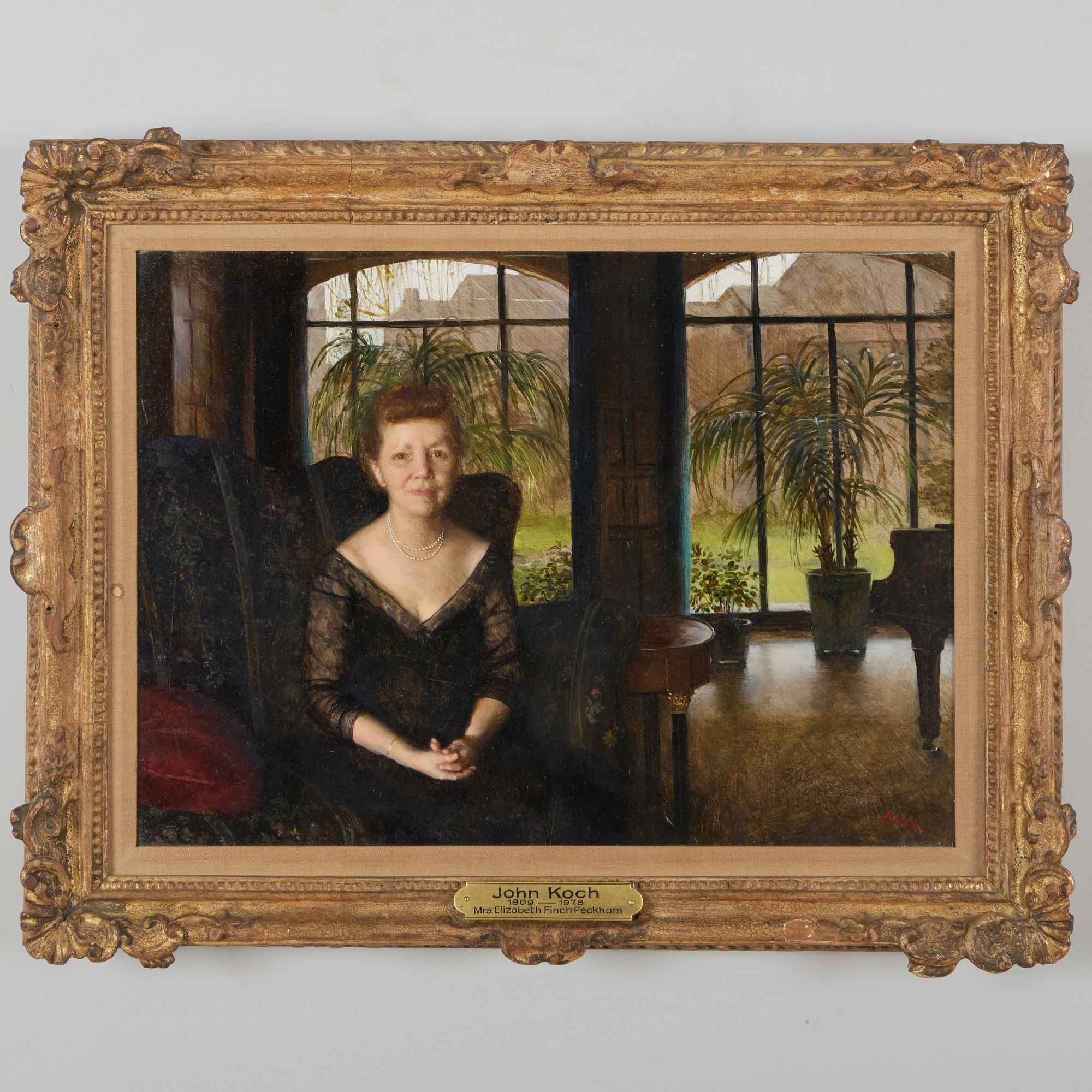 John Koch | Portrait of Elizabeth Finch Peckham (1954) | MutualArt