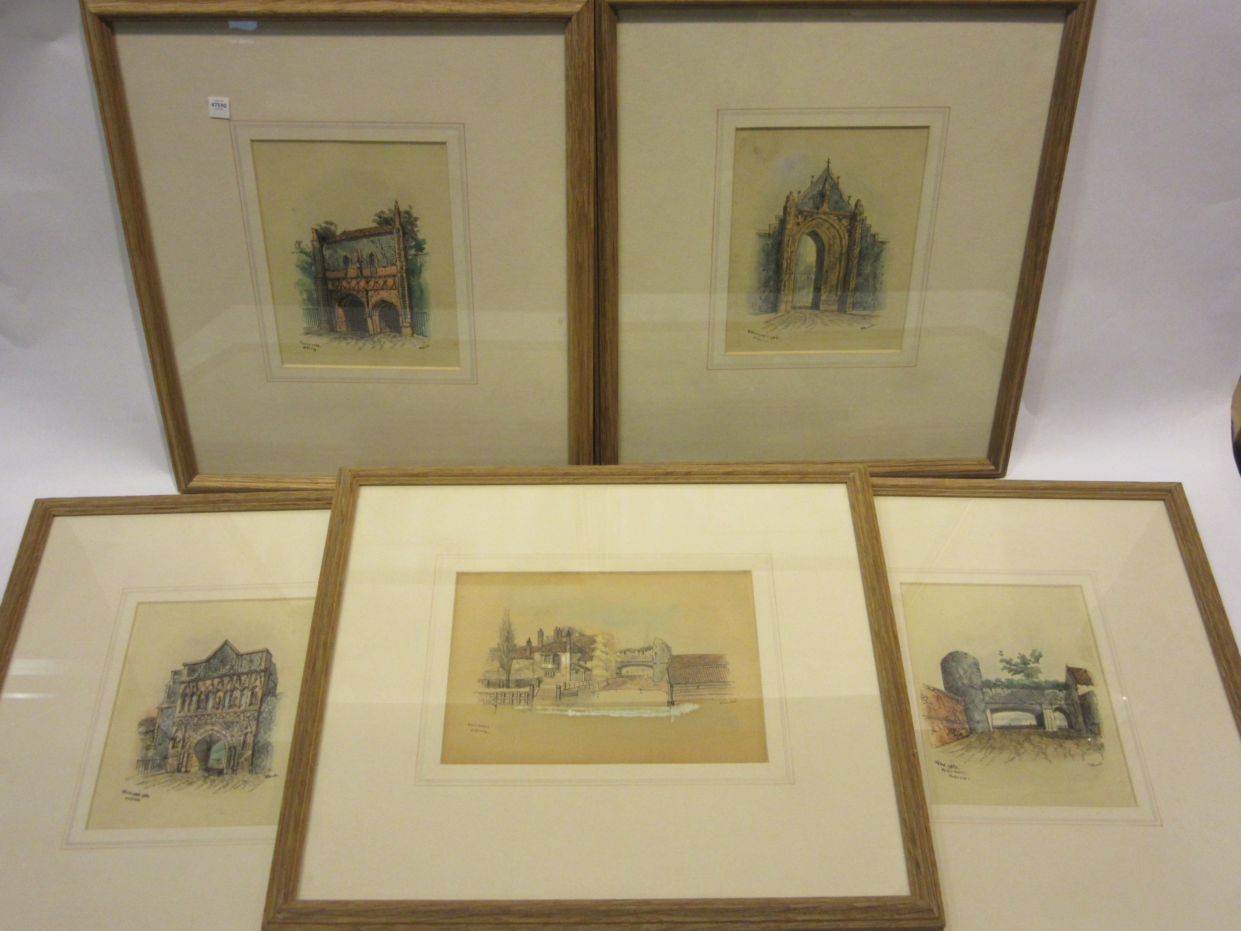 Edward Pocock | Eight depicting the building of Norwich cathedral to ...