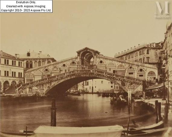 Ponte Rialto by Francesco Bonaldi, 1855