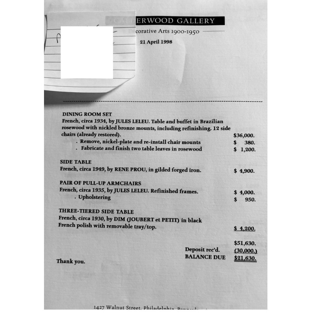 Artwork by Jules Leleu, Brazilian rosewood sideboard or buffet by, Made of brazilian rosewood