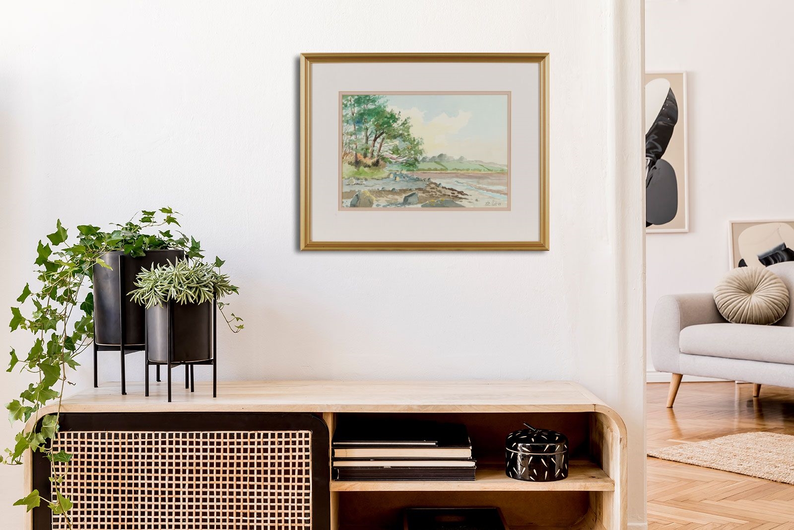 Artwork by Colin Smyth, LOOKING TO CROSS ISLAND, Made of WATERCOLOUR DRAWING