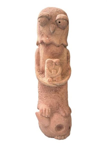 Hibou porte hibou sur un crâne avec des cornes by Stefan Rinck, 2010