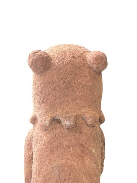 Artwork by Stefan Rinck, Hibou porte hibou sur un crâne avec des cornes, Made of en grès