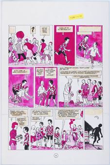 MONGO Sisé, François-Xavier Mongo Awaï Sisé (1948-2008) 6 plates from the adventures of Matamata and Pilipili and/or Bingo by Mongo Sise (including 2 inked plates and 2 pencilled plates), who worked with Hergé in the 80s - Mongo Sisé