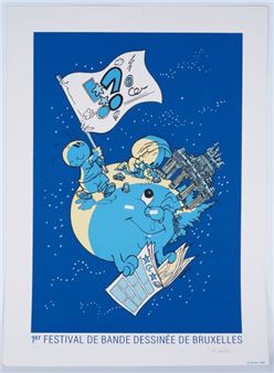GEERTS, André (1955-2010) Poster for the 1st Brussels Comic Strip Festival - Andre Geerts