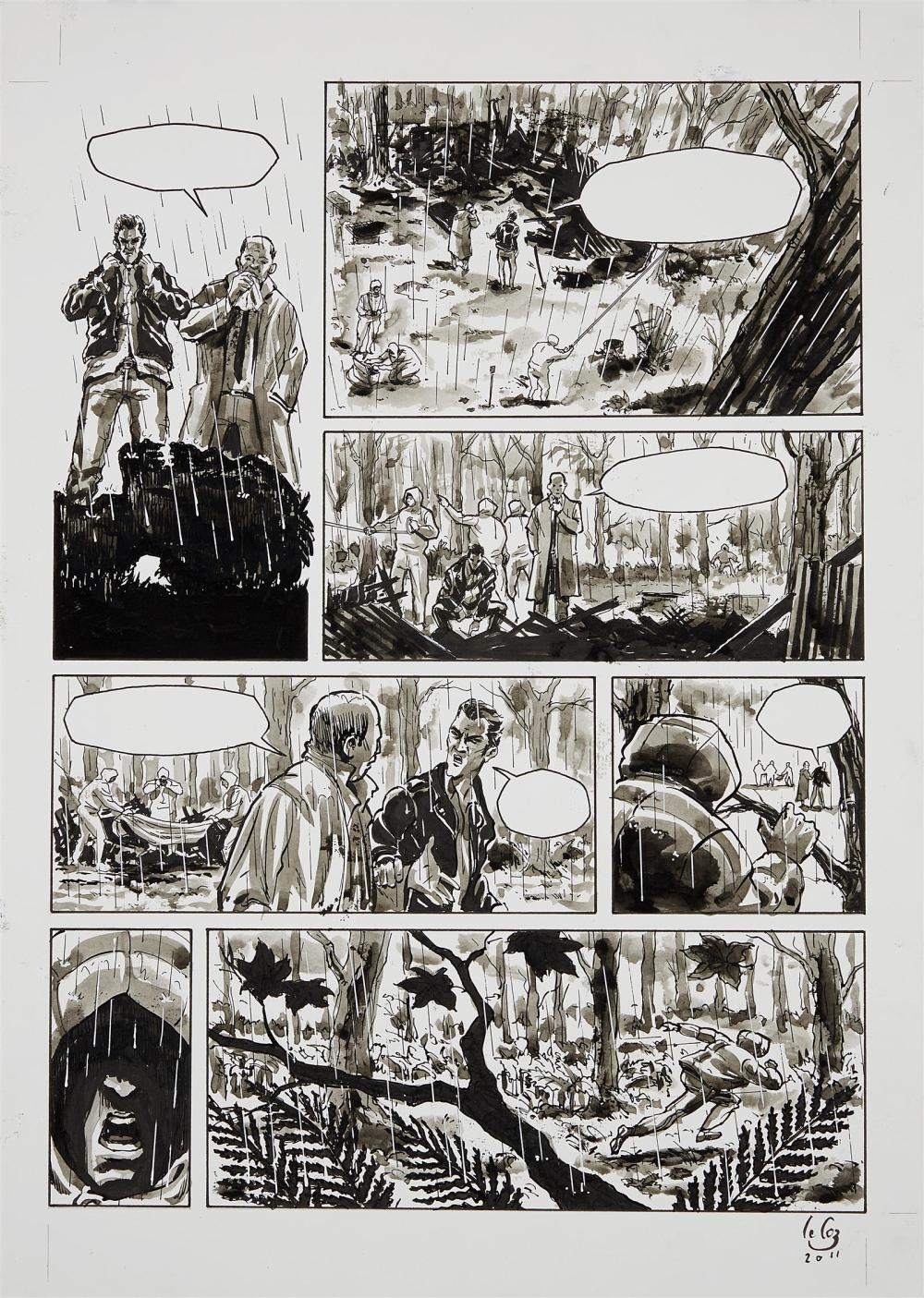 Artwork by Gilles LE Coz, Nous irons tous au bois, Made of Indian ink