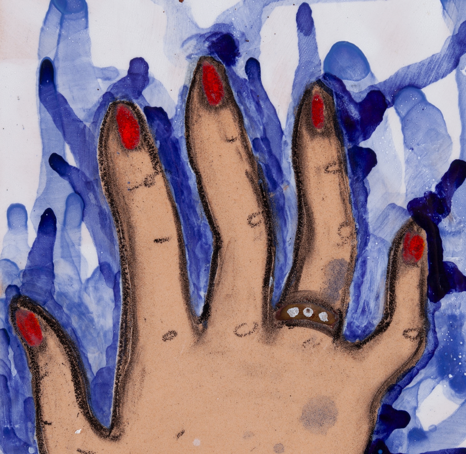 Artwork by Berriblue, Hand 04, Made of ceramic