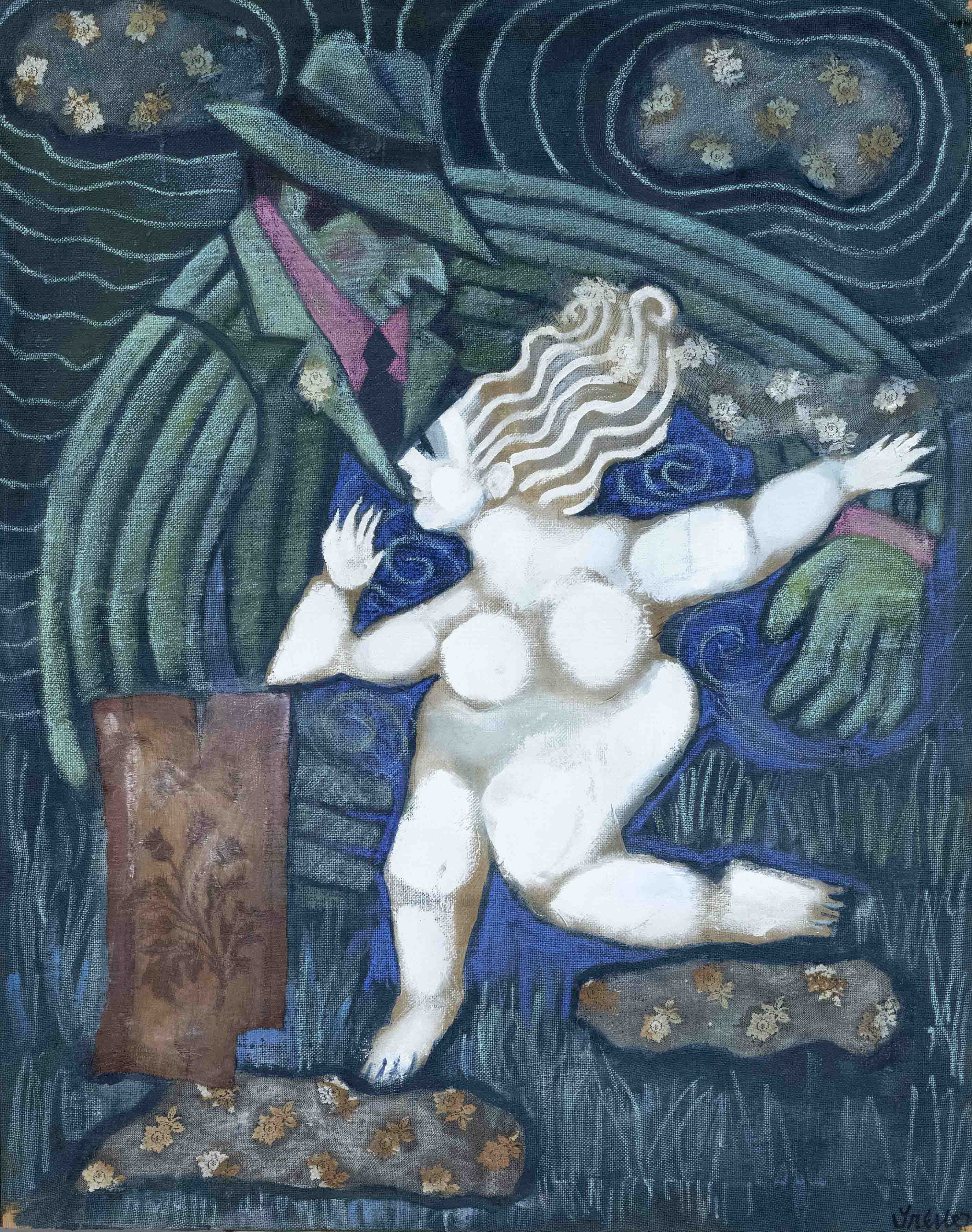 Artwork by Irene Domínguez, chilenische Künstlerin, Made of soap-lye and pigments on canvas