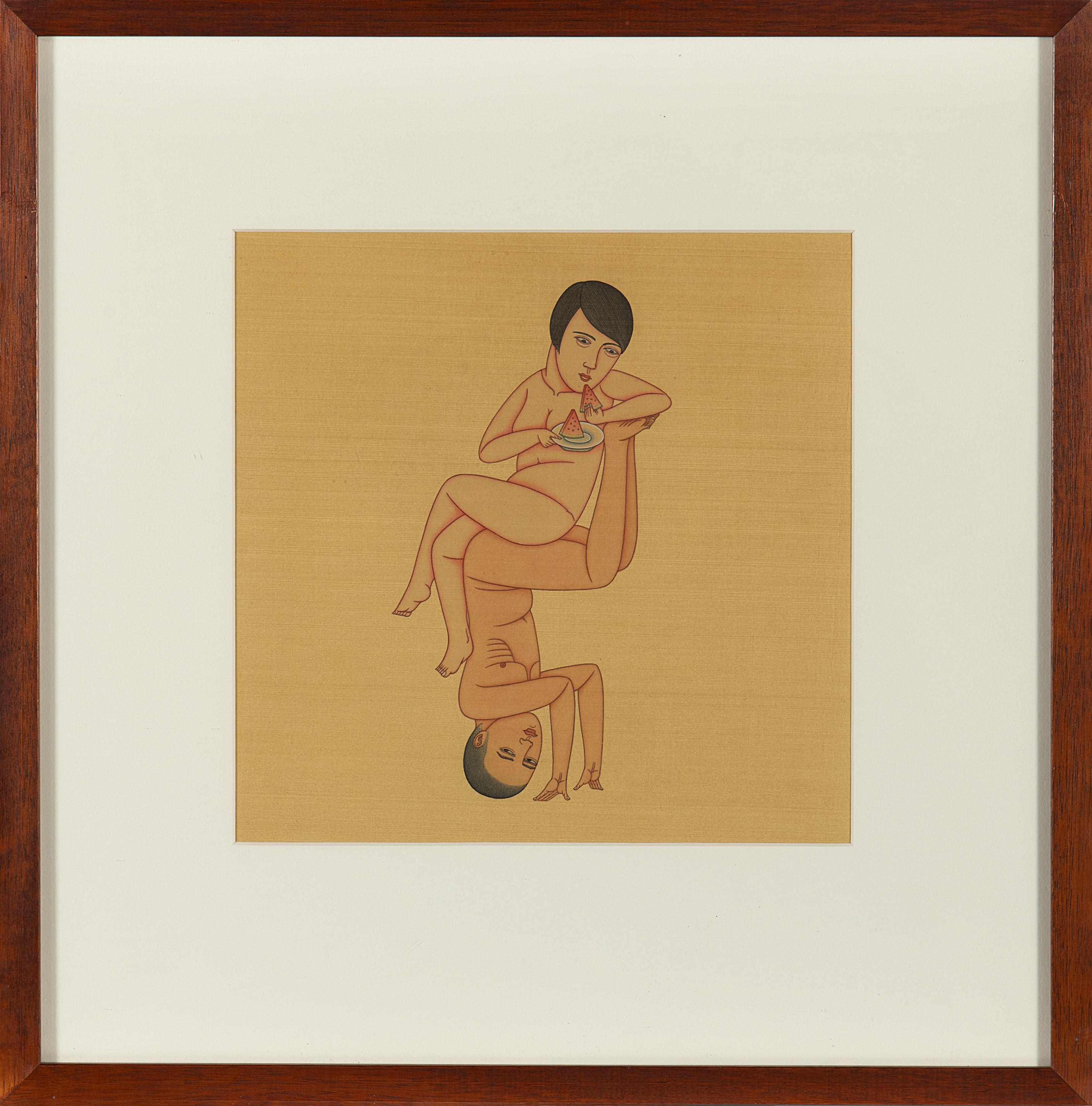 Artwork by Wilson Shieh, Homemade Furniture VI 1998, Made of chinese ink and watercolour on silk