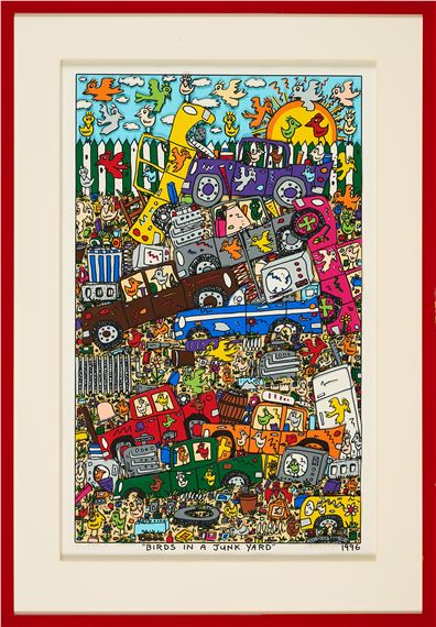 James Rizzi | Birds in a Junkyard (1996) | MutualArt