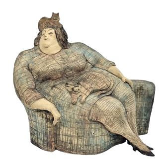 Dame met twee poezen - Hermien Buytendijk