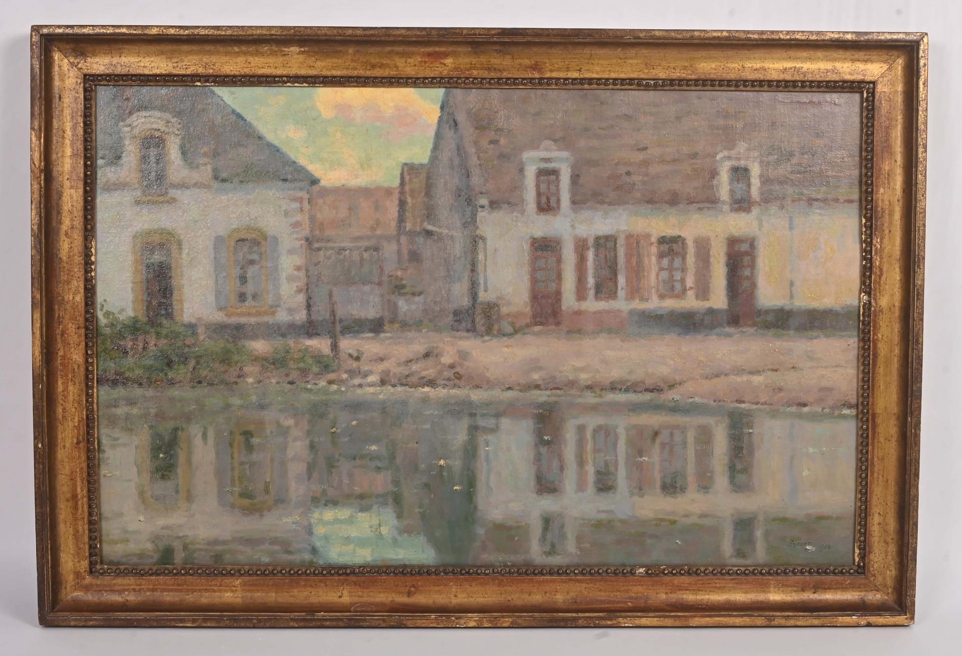 Artwork by Émile-Louis Méret, Emile-Louis Meret (1893/94-1925) Maison en bord de rivière, Made of oil on canvas