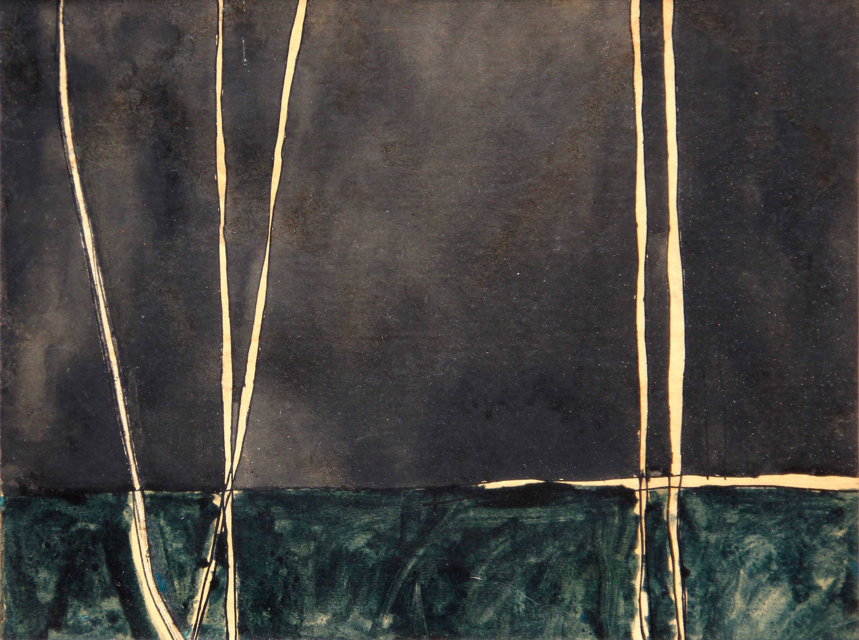 Artwork by Osvaldo Licini, Untitled, Made of Mixed media on paper laid down on canvas