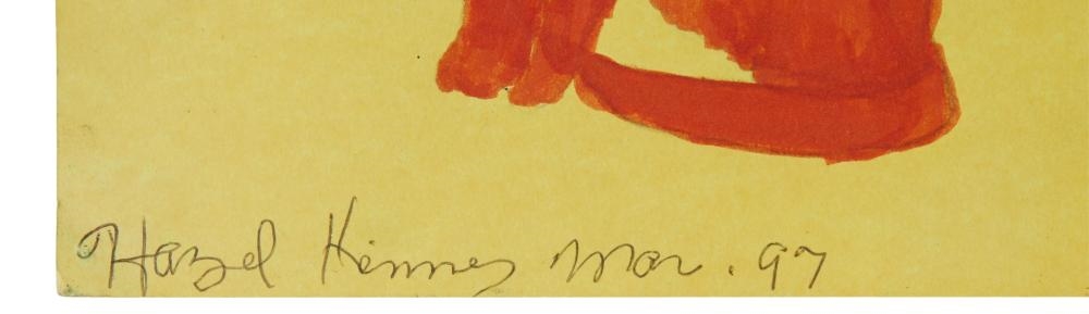 Artwork by Hazel Kinney, "Howling at the Moon, Made of marker and crayon on paper