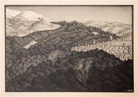 Lava flow of 1928 from Mount Etna, Sicily'/'Lavastroom van 1928 van de Etna, Sicilië