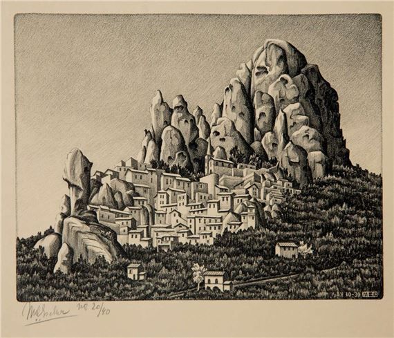 Pentedatillo, Calabria by Maurits Cornelis Escher