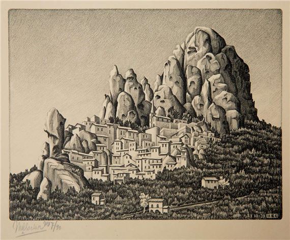 Pentedatillo, Calabria by Maurits Cornelis Escher