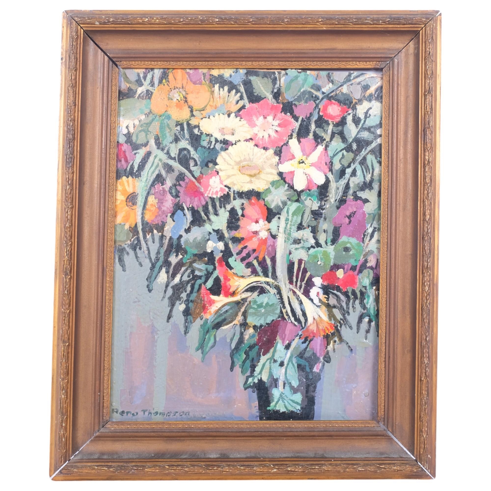 R. Thompson | still life study flowers in vase | MutualArt