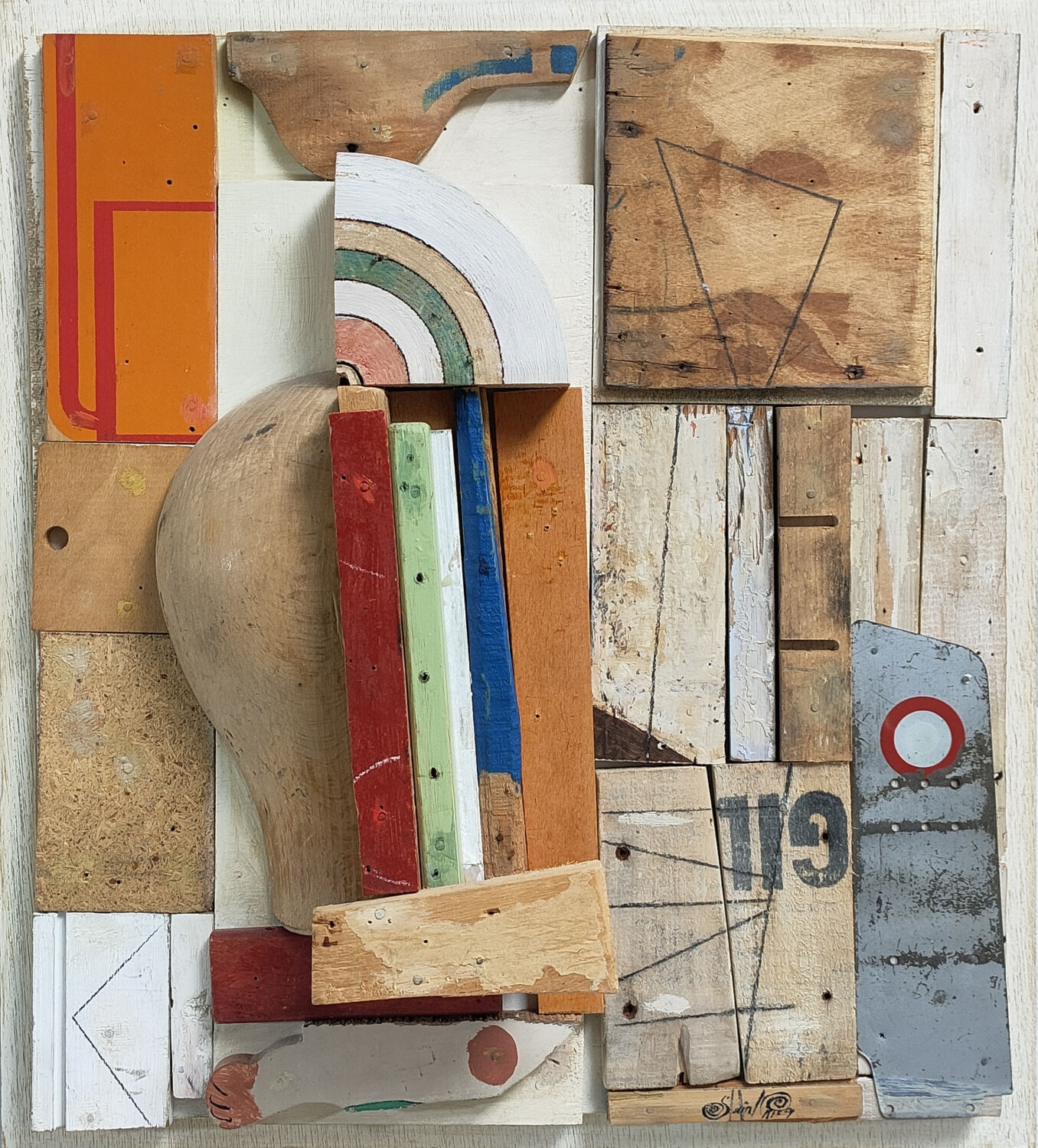 Artwork by Robert Saint-Cricq, Le cosmonaute  signé en bas à droite, Made of Assemblage