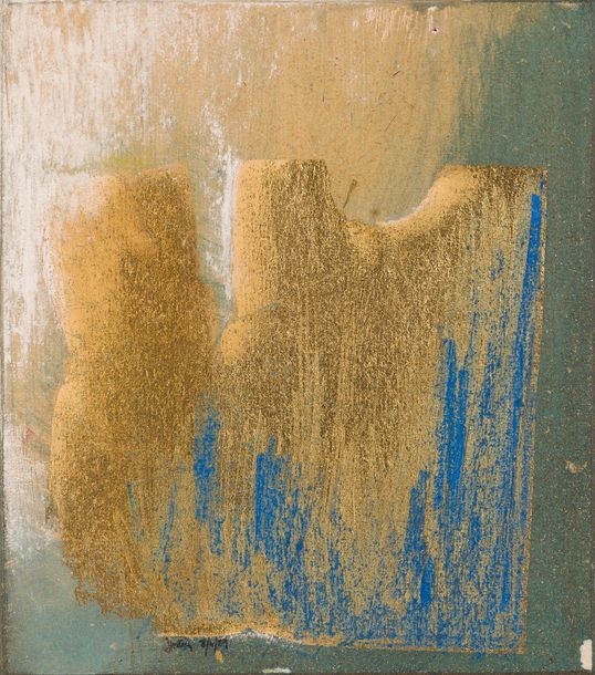 Artwork by Jean-Jacques Ostier, Notes sur le temps, Made of mixed media on cardboard