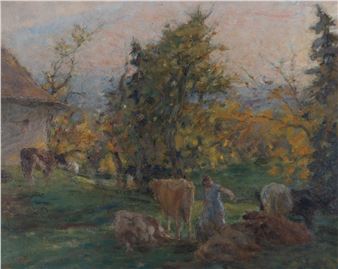 Milking the cows - James Lillie Graham