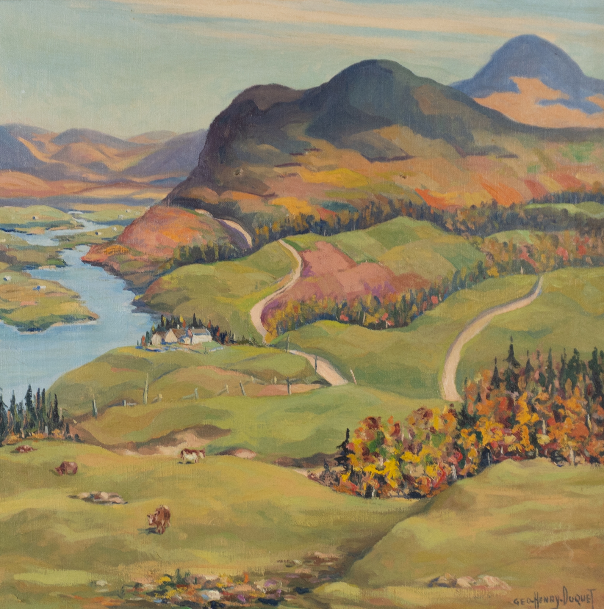 Artwork by Georges-Henri Duquet, Landscape, Made of Oil on canvas