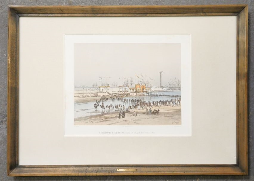 Edouard Riou | Religious Ceremony on the Beach at Port-Saïd | MutualArt